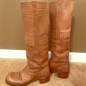 Vintage Frye Black Label Steer Campus Boots